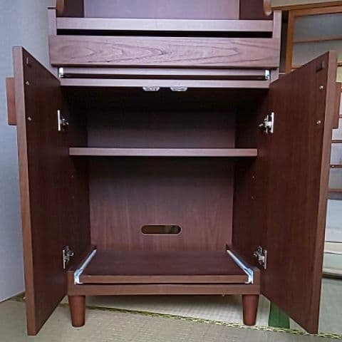 壁面収納 パソコンデスク ダークブラウン