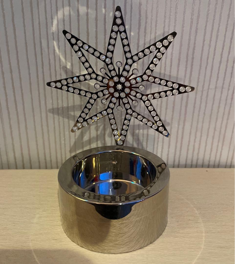 スワロフスキー シルバースター ティーライトキャンドルホルダー