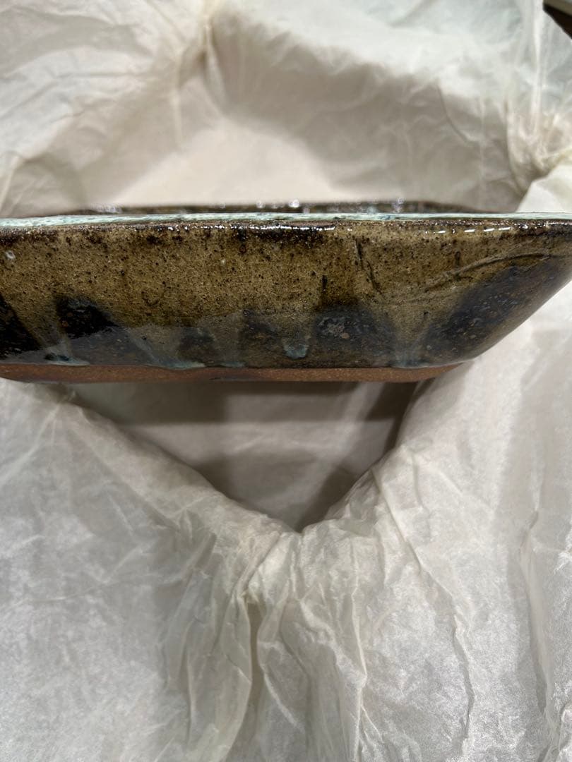 出西窯　四角陶器大皿　レア　値下げしました