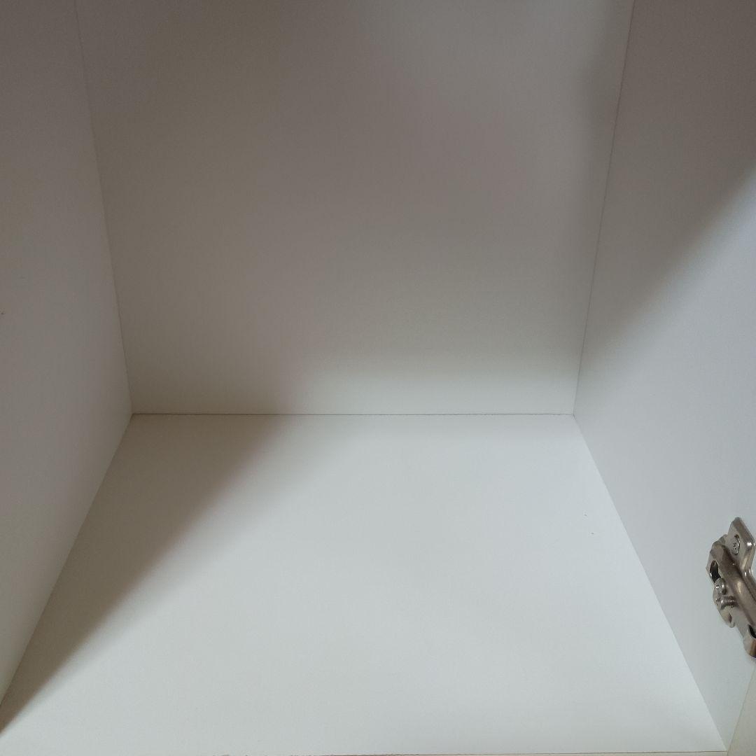 送料込 窓付きキャビネット ホワイト 90cm