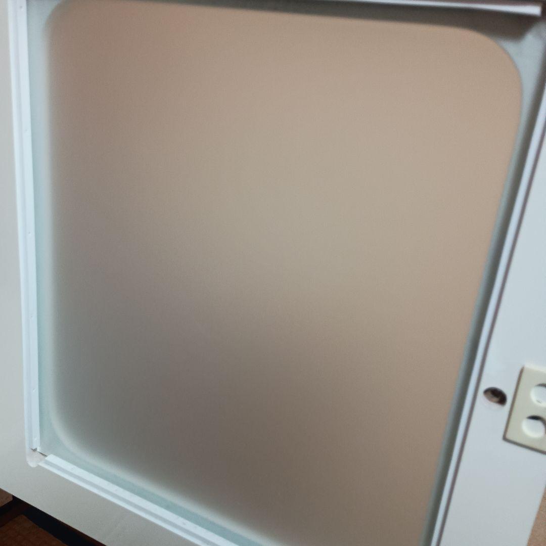 送料込 窓付きキャビネット ホワイト 90cm