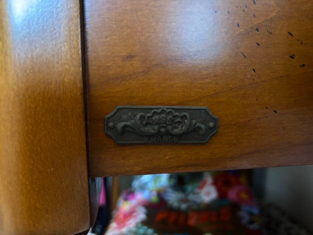 波風ミナト様専用】フランス製 木製デスク 引き出し付き - メルカリ