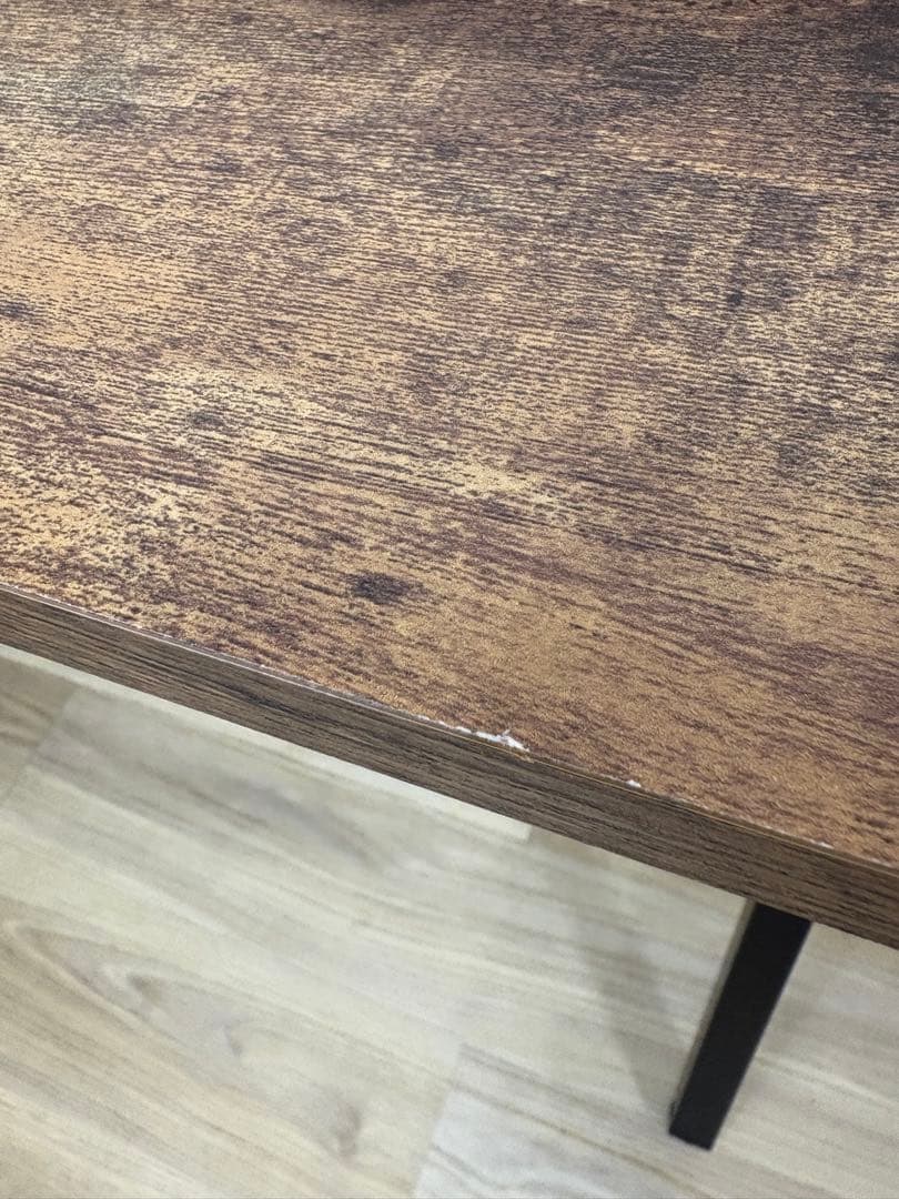 【値下げ】シンプルな木製ヴィンテージパソコンデスク 引き出し付き