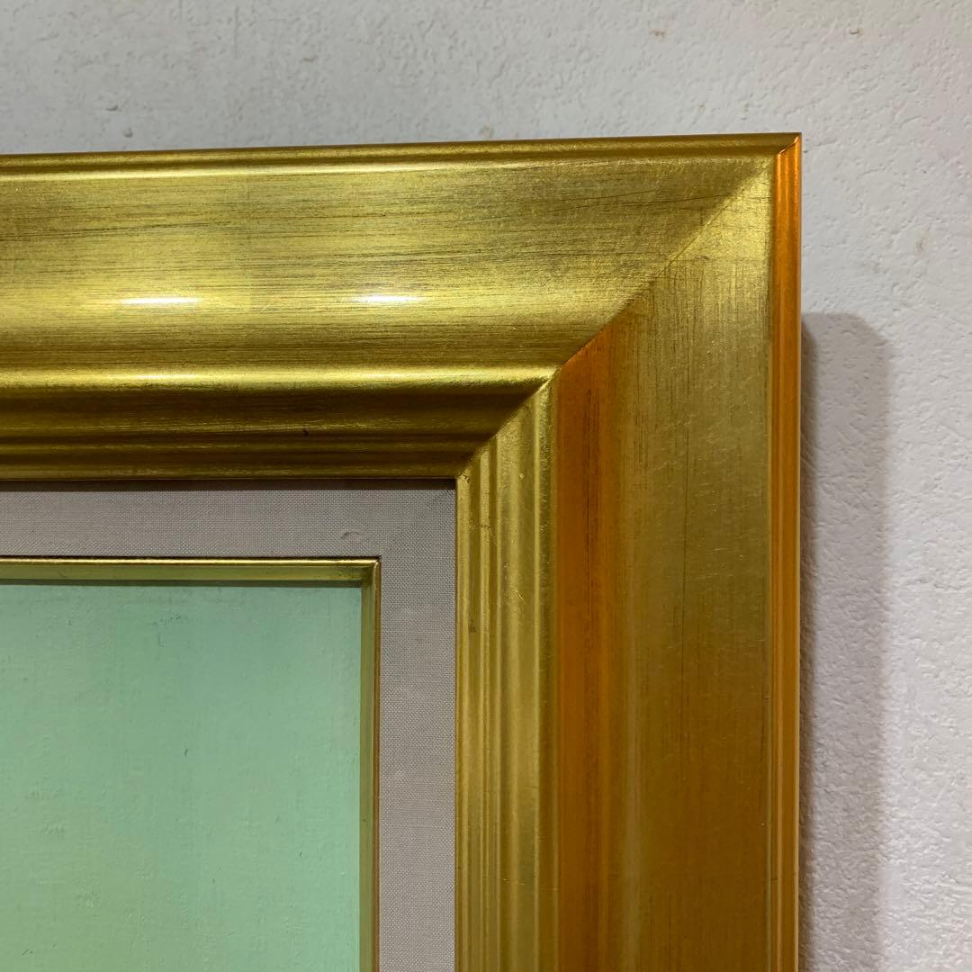 希少　絵画　油彩肉筆画　真作　神門四郎『山茶花』M6サイズ