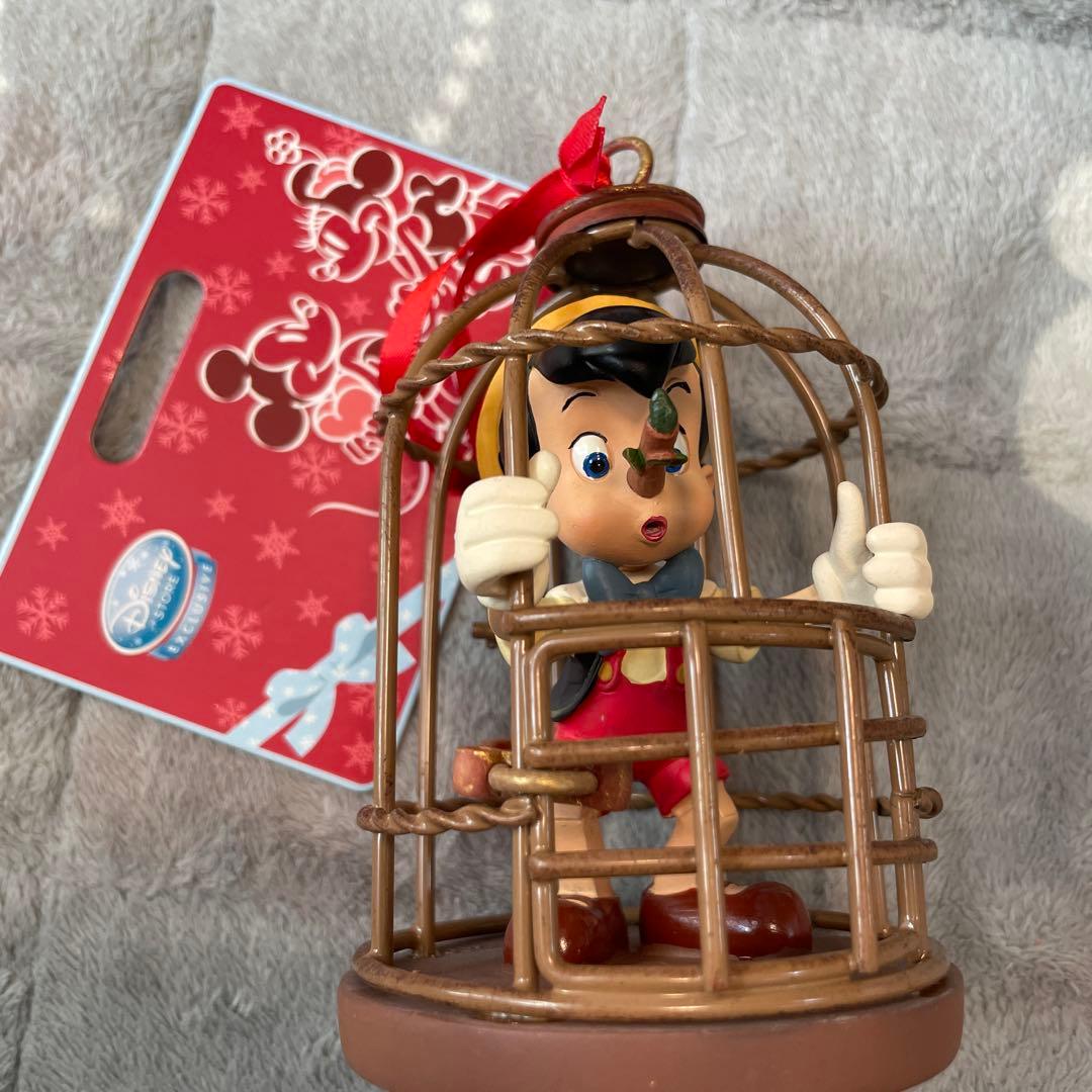 ディズニー　オーナメント　フィギュア　ピノキオ　ストロンボリ劇場　鳥かご　南京錠 ディズニー オーナメント フィギュア ピノキオ ストロンボリ劇場