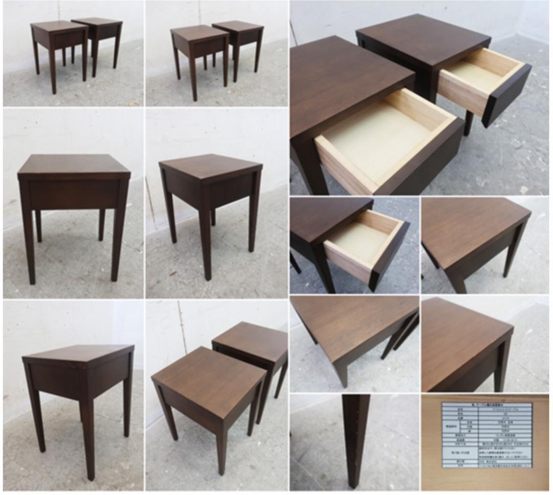 ケユカ/KEYUKA アイセルナイトテーブル 2台セット