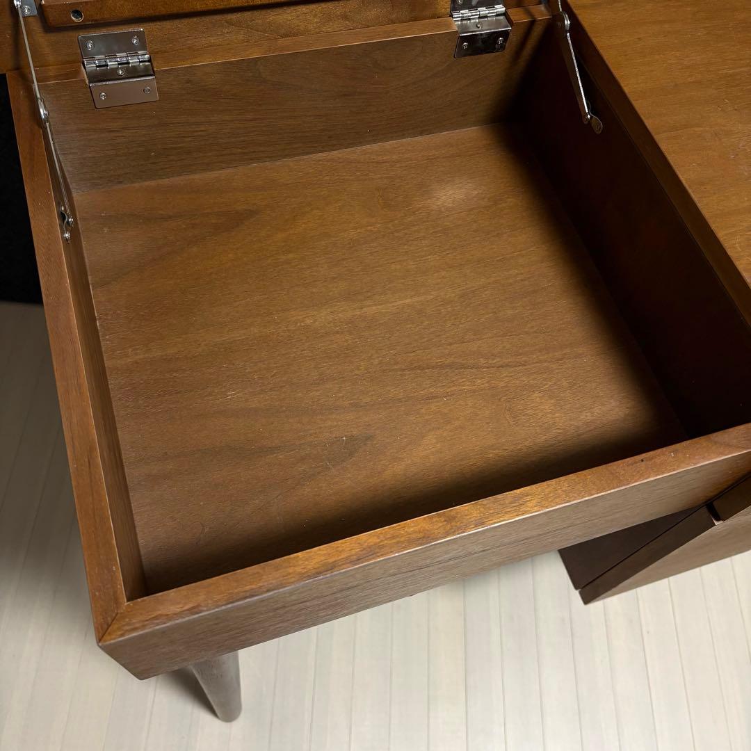 emo エモ ドレッサー 鏡台 スツール 丸椅子 化粧台 コンパクト　天然木