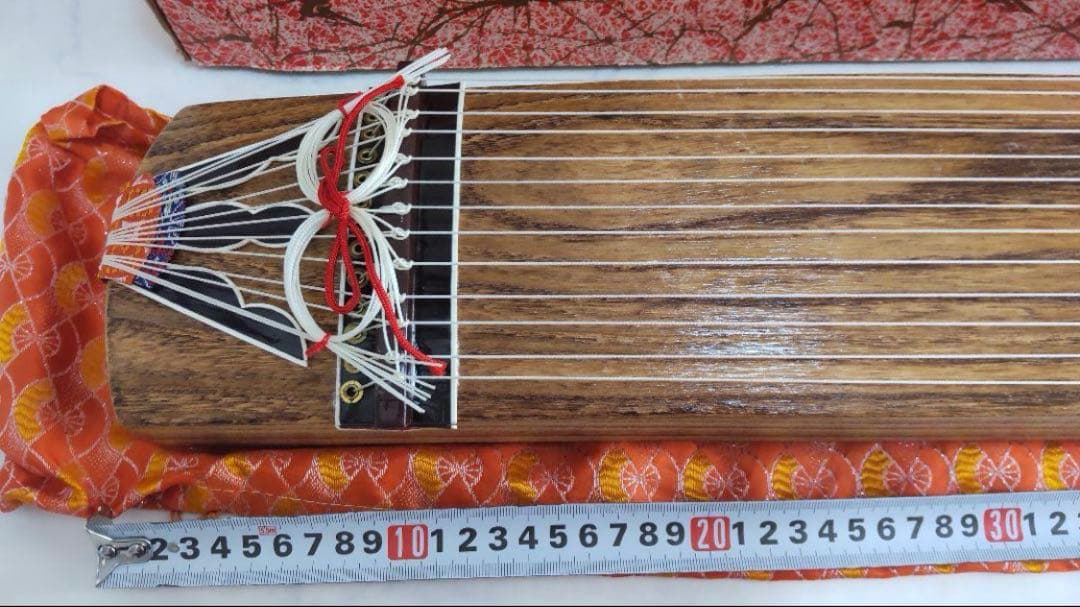ミニ琴 2尺琴 全長約60cm×全幅約13cm 木製 お琴 箏 十三弦 和楽器