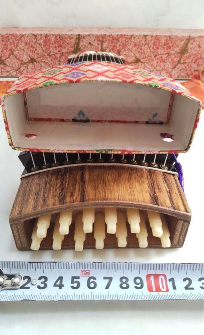 ミニ琴 2尺琴 全長約60cm×全幅約13cm 木製 お琴 箏 十三弦 和楽器