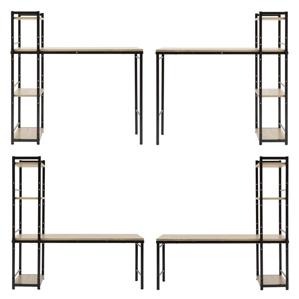 《新品送料無料》ラック付き4WAYデスク 幅100cm テーブル 机 木製 収納