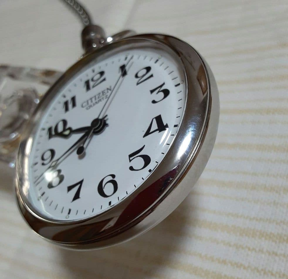 CITIZEN QUARTZ 懐中時計 4766鉄道時計仕様 稼働美品