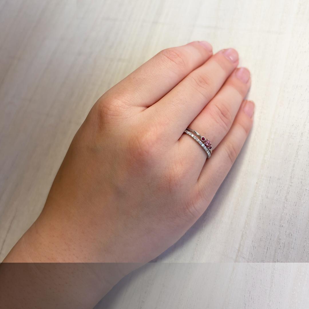 SALE ピンクトルマリン 0.149ct ルビー リング 【新品】ソ付