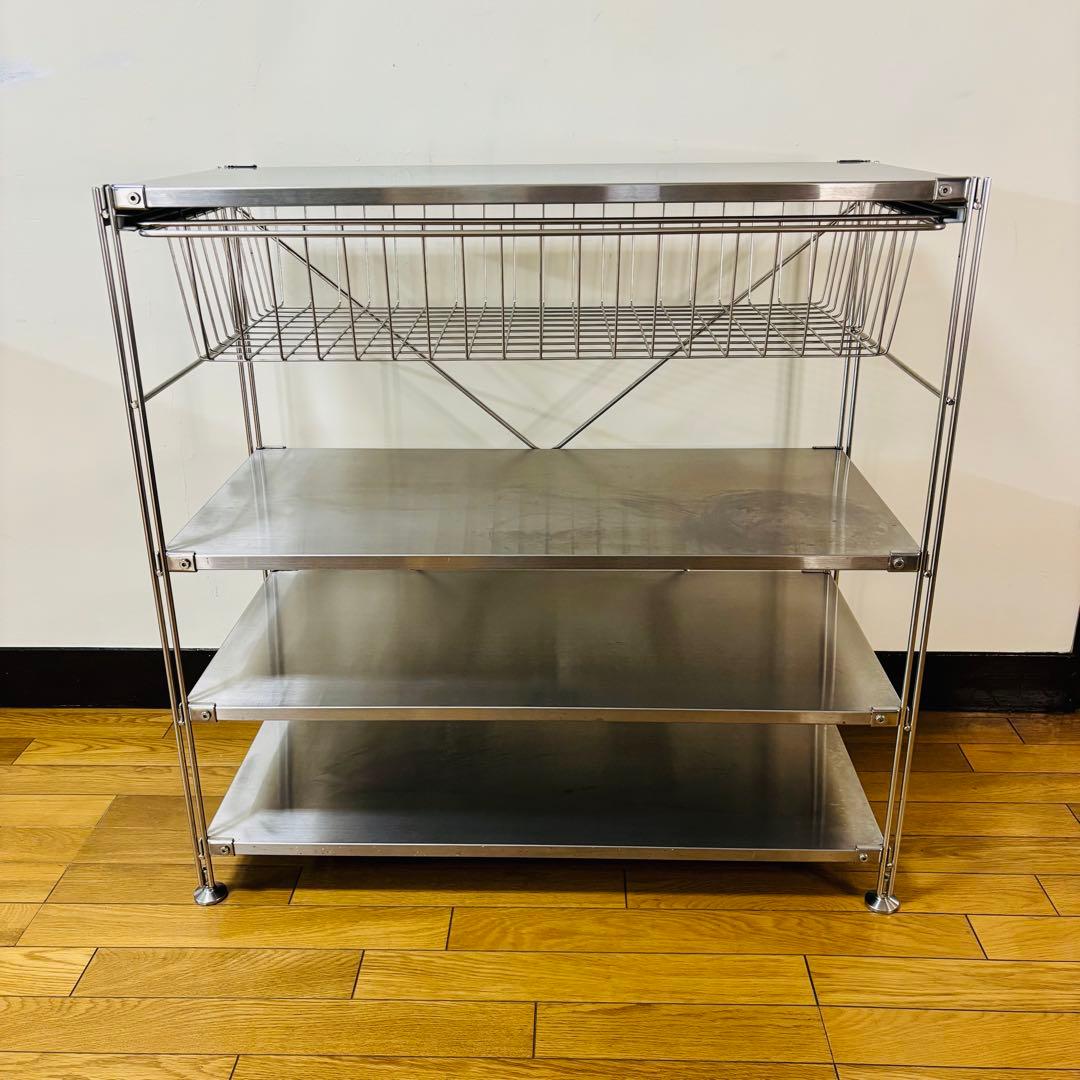 無印良品　ステンレスユニットシェルフ・ステンレス棚　送料込み