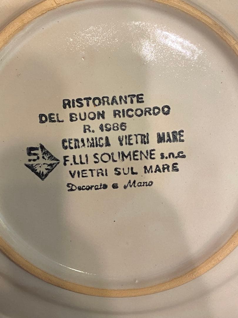 ブオンリコルド　イタリア製絵皿　1986 パレルモ