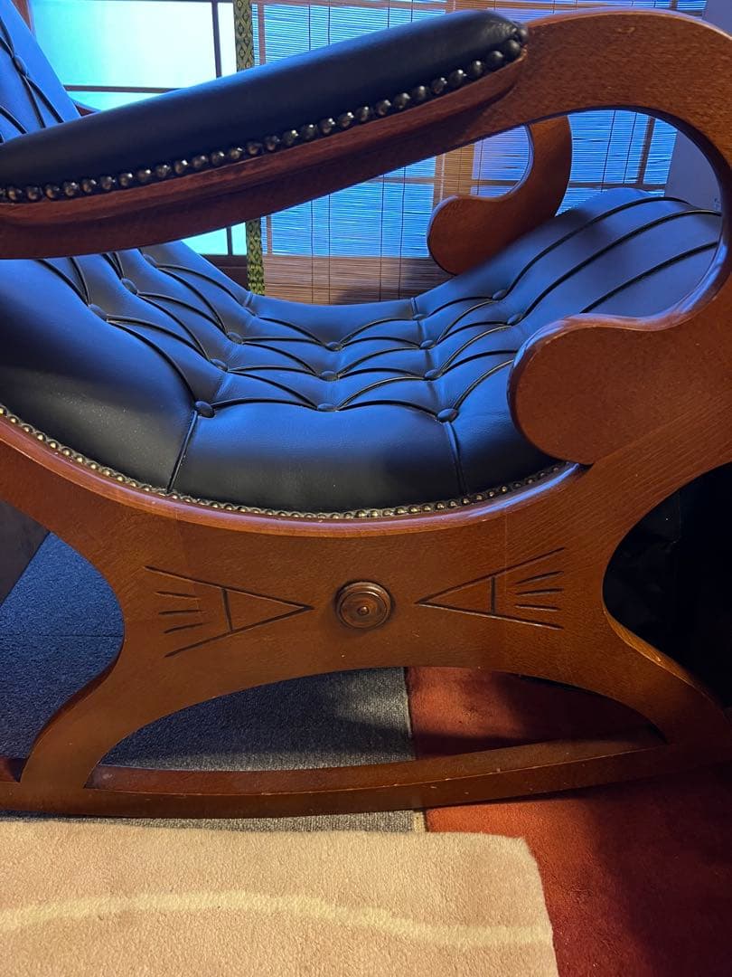 クラシック 1人掛けソファ 黒