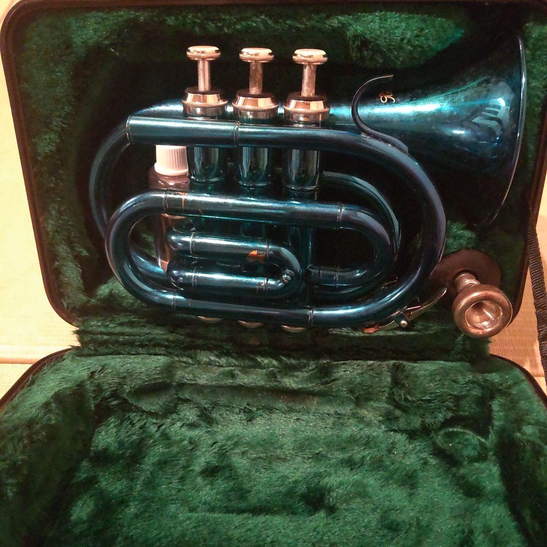 ね*ね様 ポケットトランペット ケース マウスピース付き ね*ね様 ポケットトランペット ケース マウスピース付き トランペット