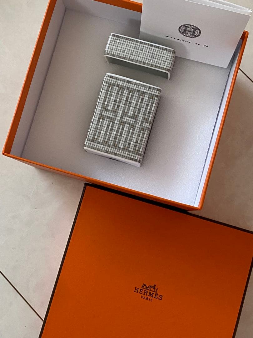 エルメス HERMES モザイク24シルバー スモールボックス シュガーボックス
