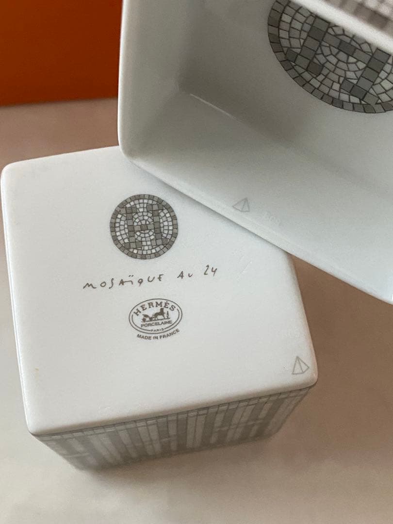 エルメス HERMES モザイク24シルバー スモールボックス シュガーボックス