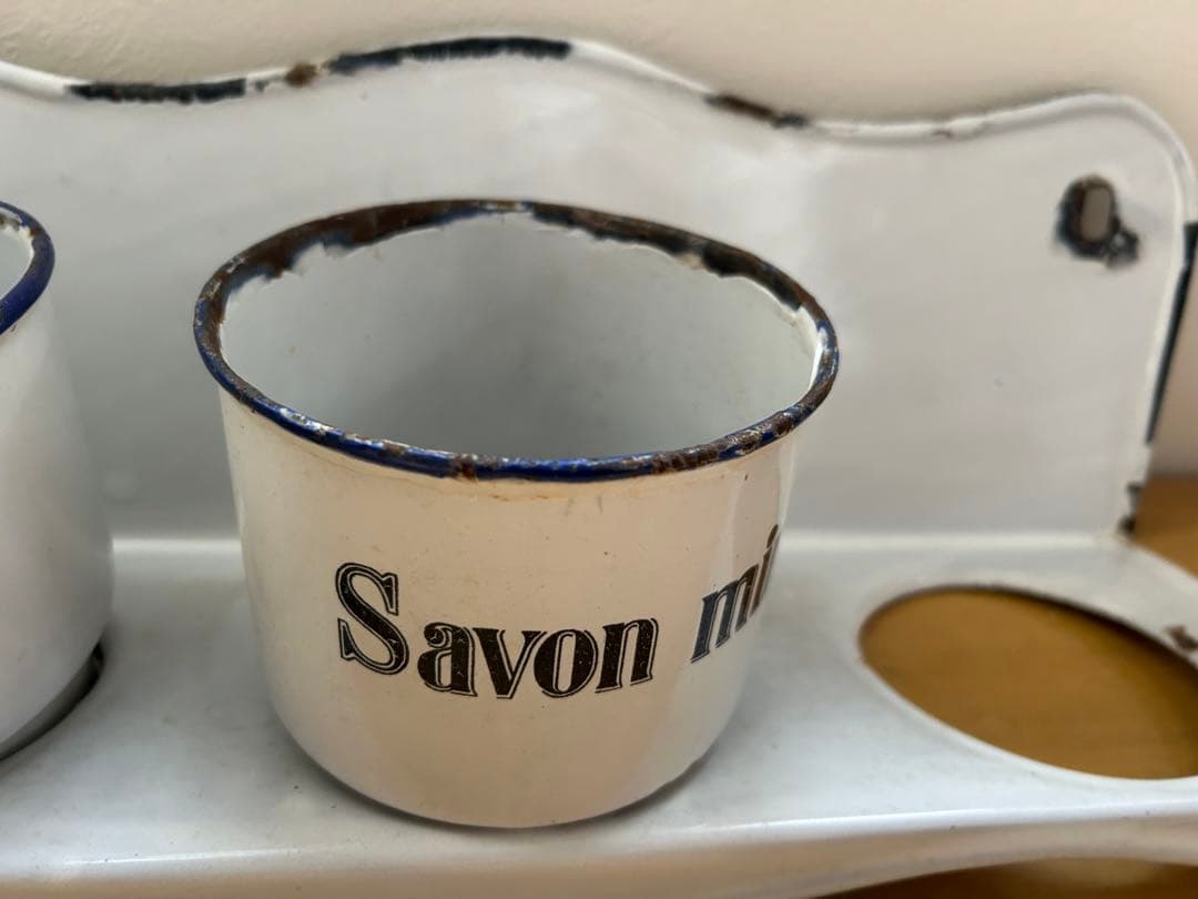 大幅値下げ！アンティーク　ホーロー　サボンラック