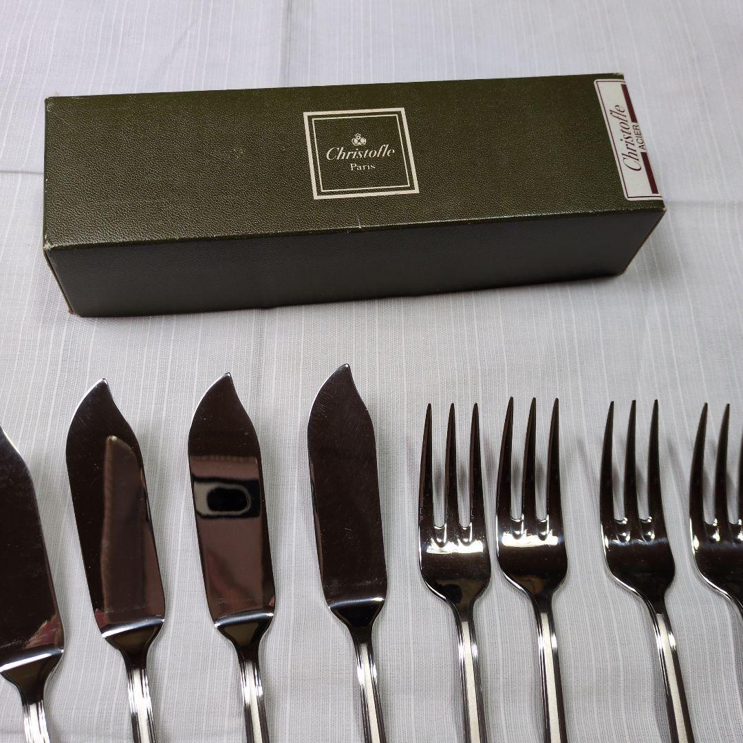 美品 クリストフル フィッシュナイフ&フォーク 4セット