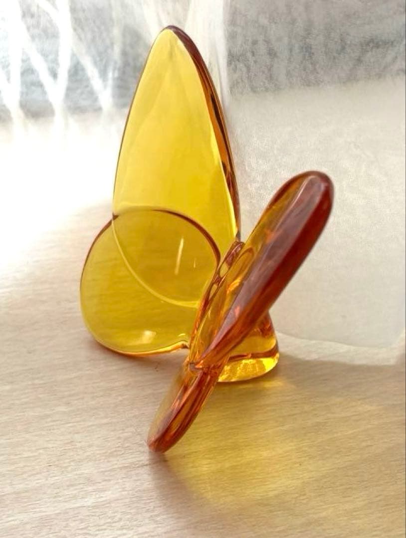 Baccarat ラッキーバタフライ置物（イエロー）
