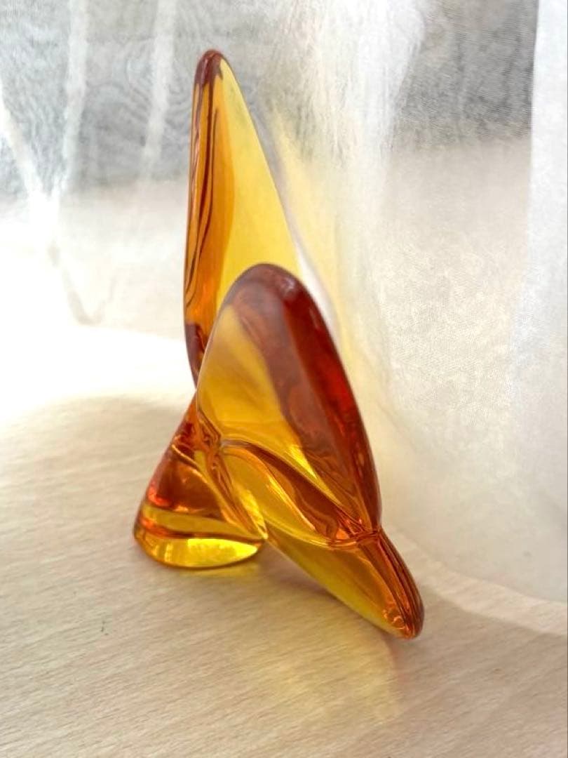 Baccarat ラッキーバタフライ置物（イエロー）