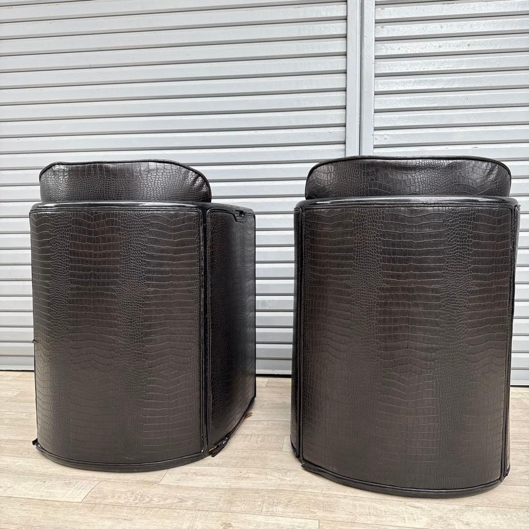 クロコダイル　型押し　シングルソファ　1人掛け　セット