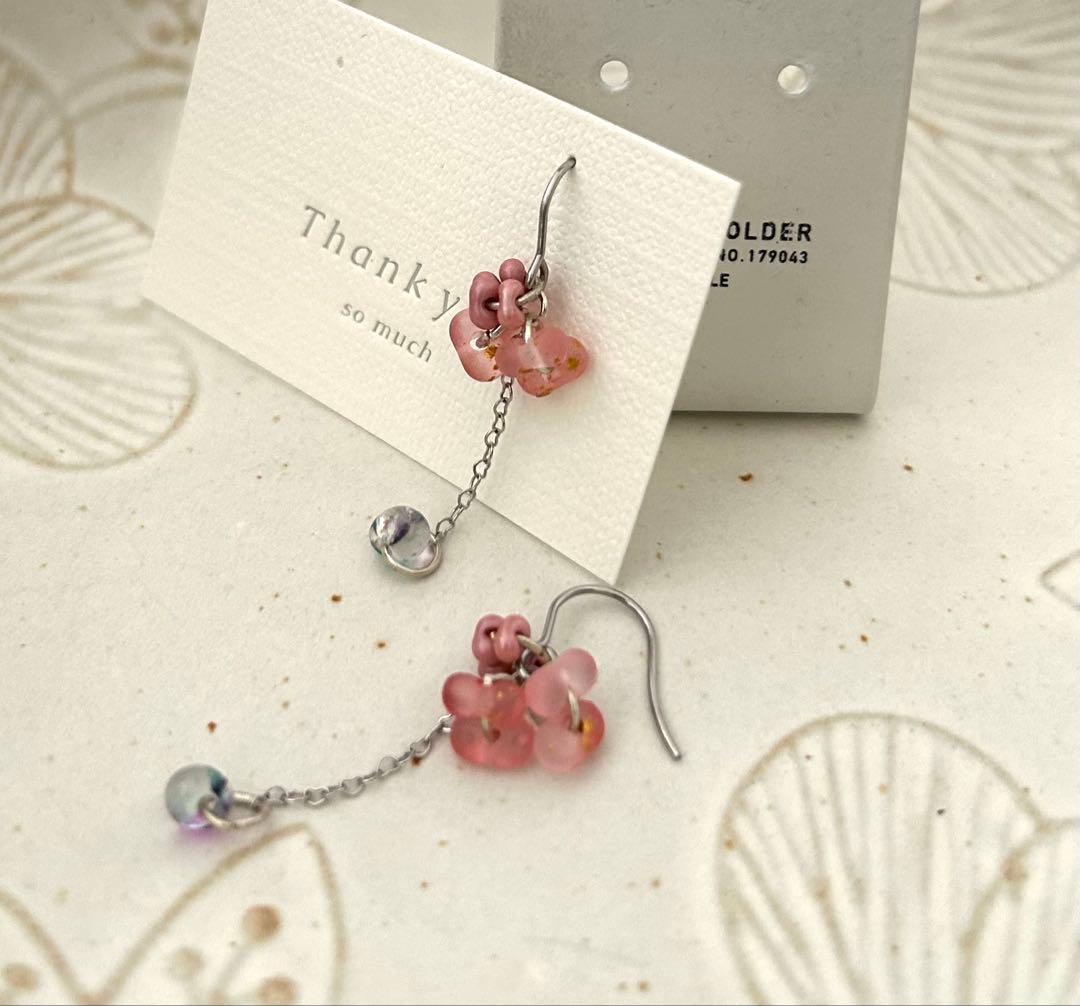 «962»♥️専用ページ♥️ローズピンクファルファーレ*グラデーションハートチェーン