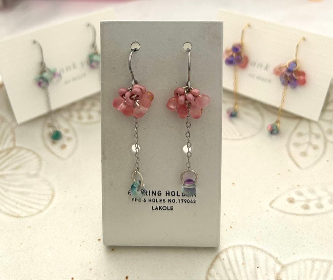 «962»♥️専用ページ♥️ローズピンクファルファーレ*グラデーションハートチェーン