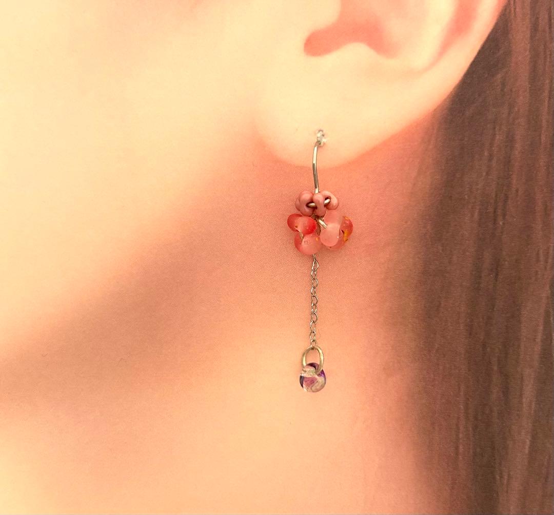 «962»♥️専用ページ♥️ローズピンクファルファーレ*グラデーションハートチェーン