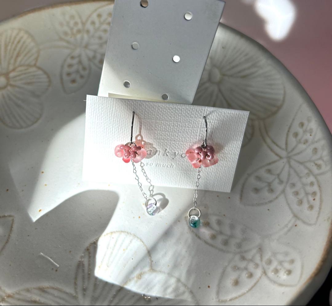 «962»♥️専用ページ♥️ローズピンクファルファーレ*グラデーションハートチェーン