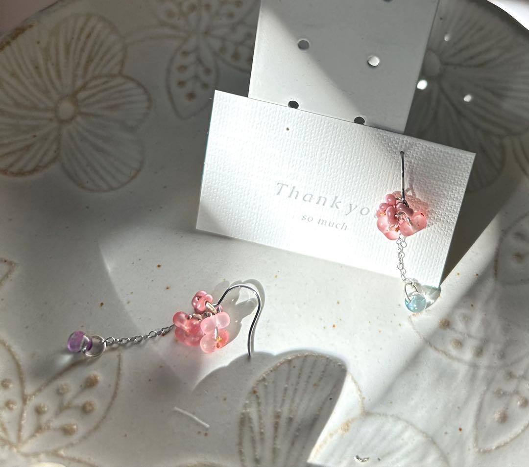 «962»♥️専用ページ♥️ローズピンクファルファーレ*グラデーションハートチェーン