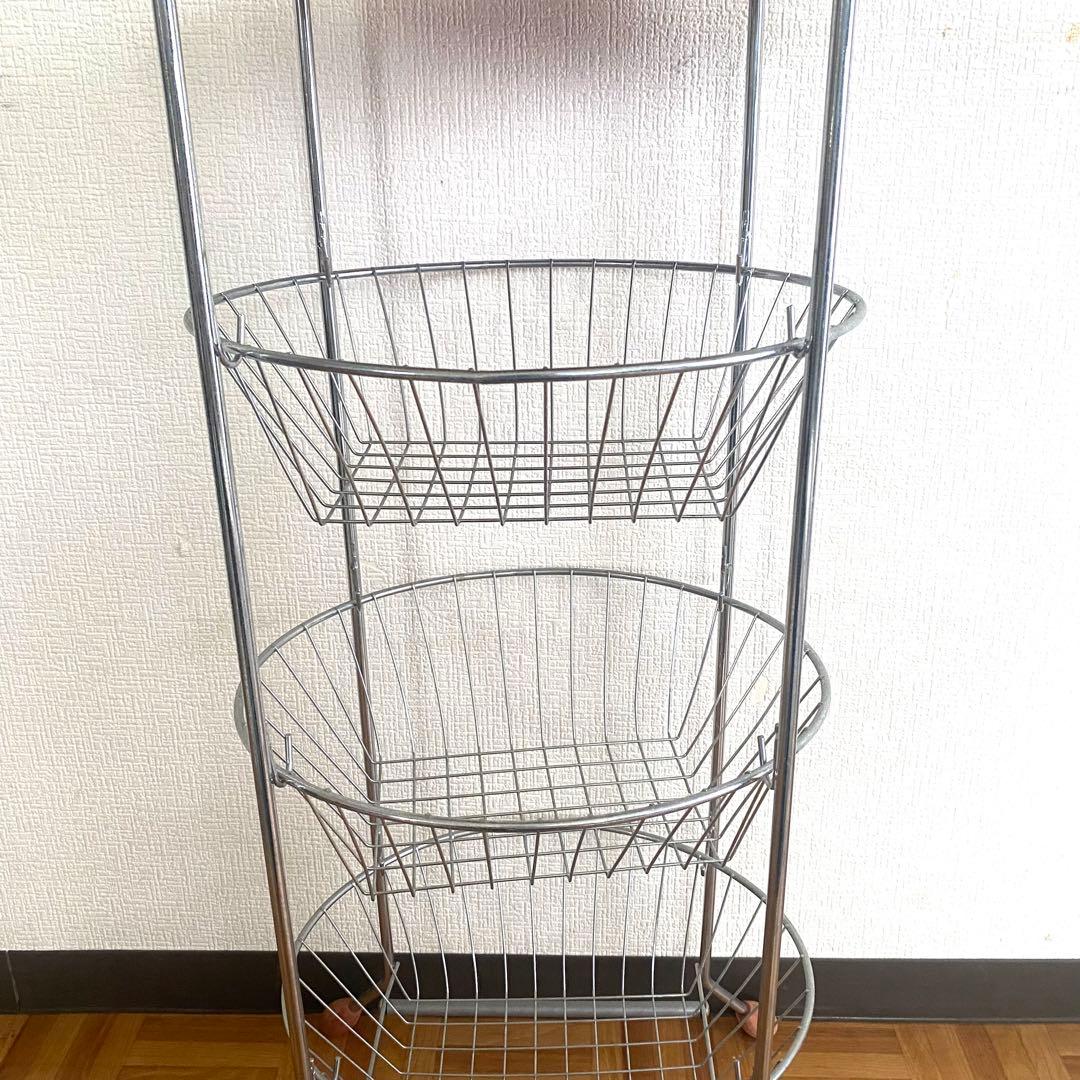 ワゴンラック 飾り棚 ワイヤーラック 高さ78cm