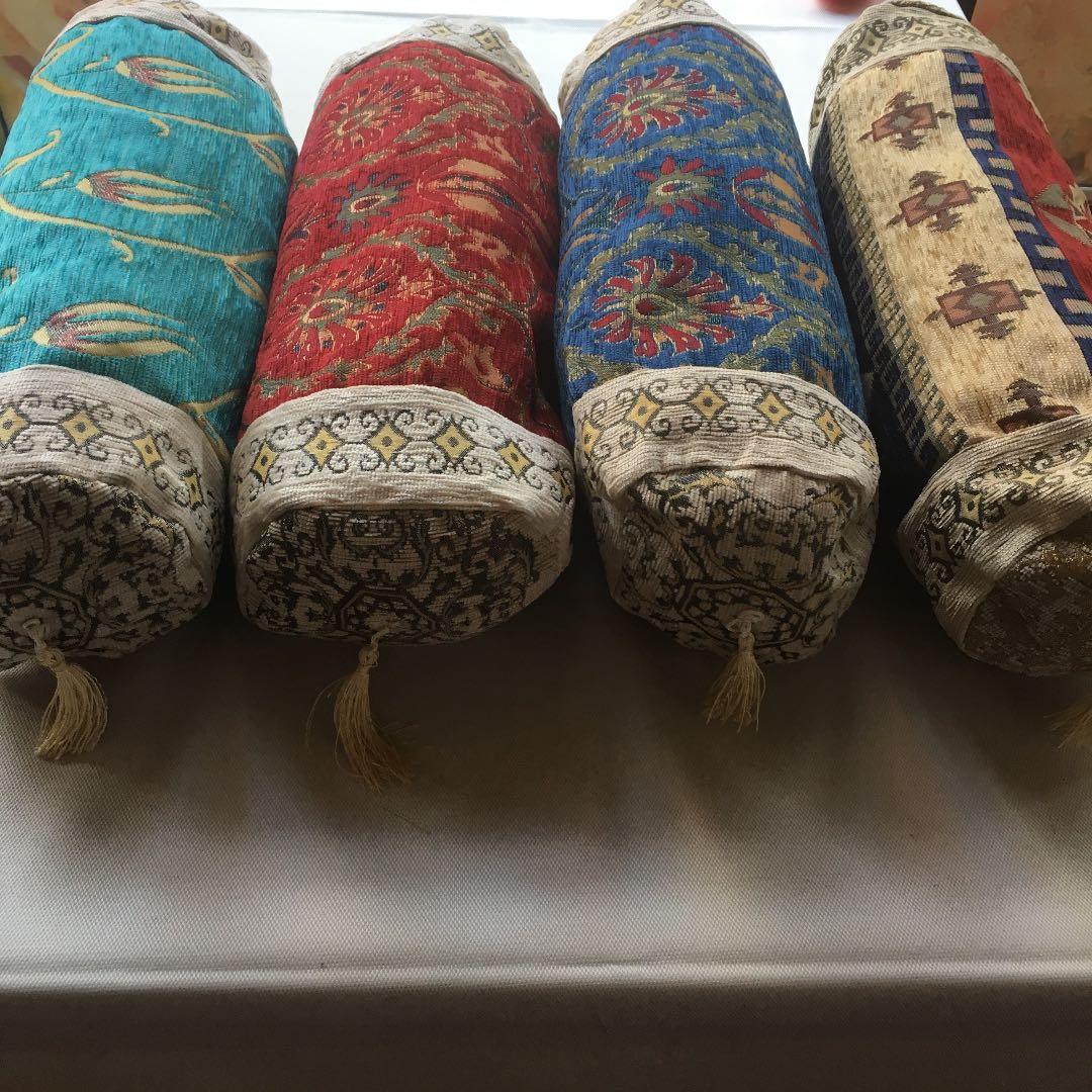 新品❗️トルコ製 イスタンブール ボルスター 円筒形 クッションカバー