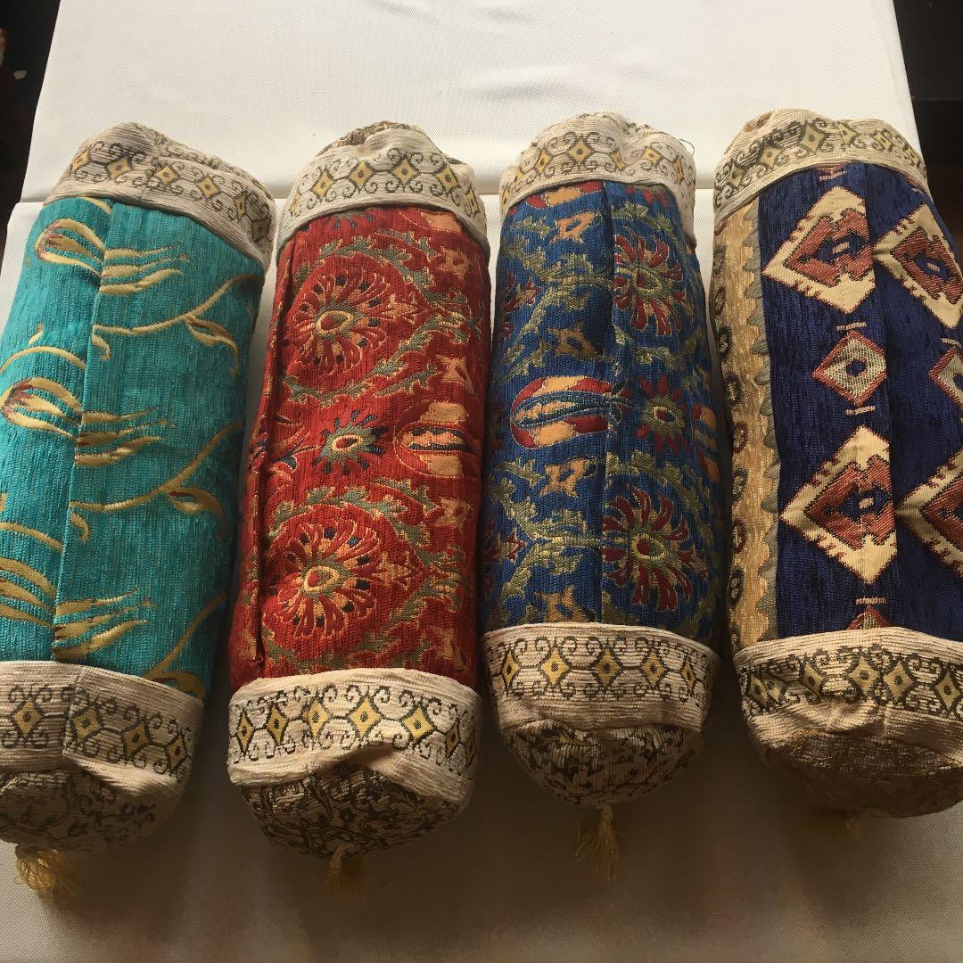 新品❗️トルコ製 イスタンブール ボルスター 円筒形 クッションカバー