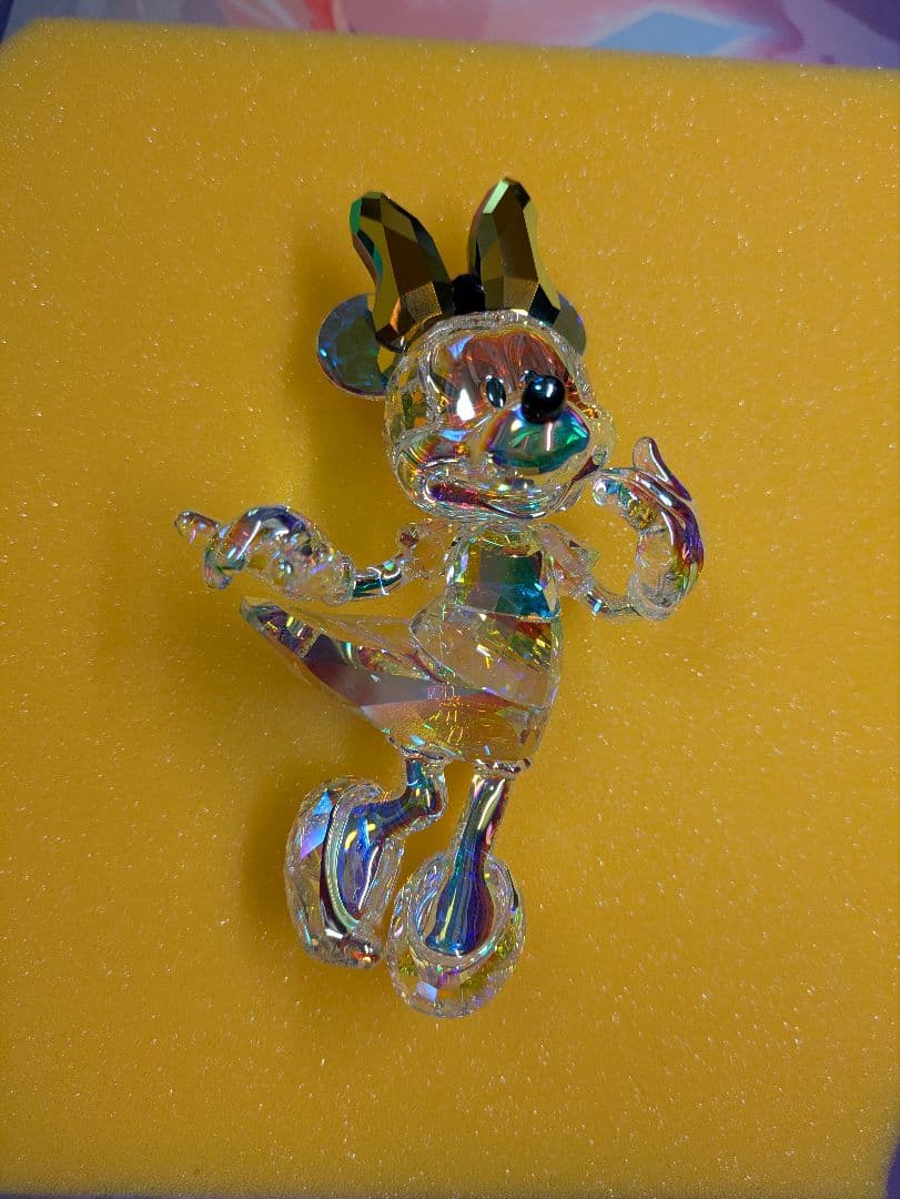 スワロフスキー Disney100周年 ミニー クリスタルオブジェ