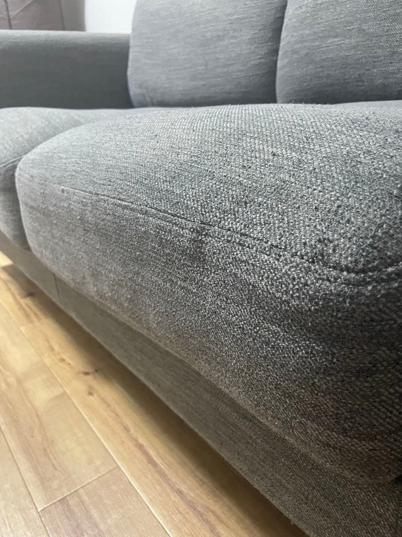 NITORIニトリの2人掛け用ファブリックソファー　グレー