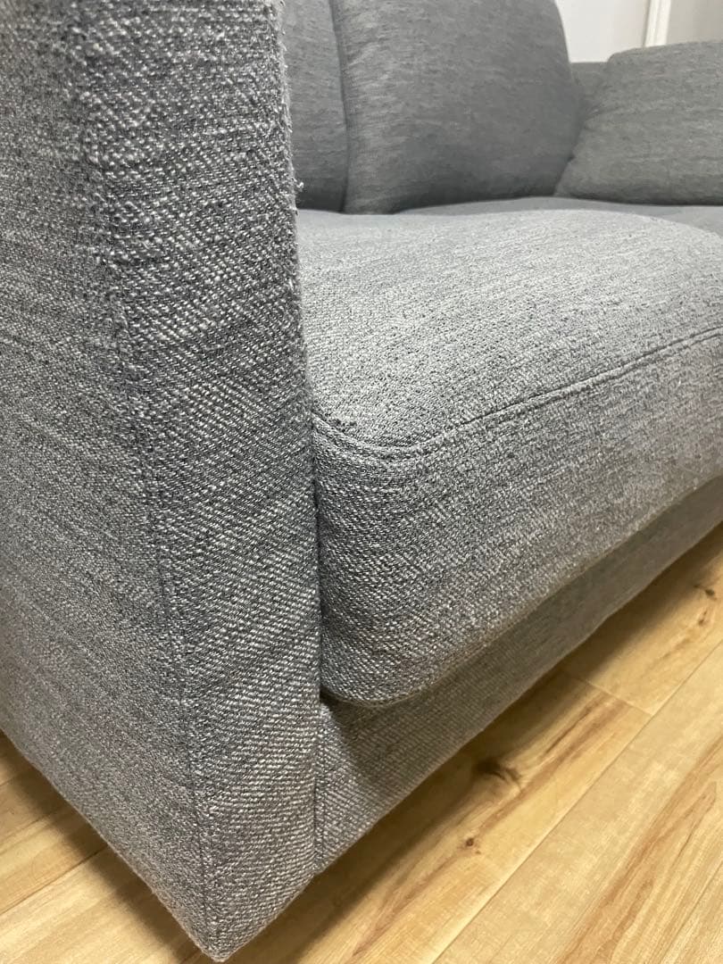 NITORIニトリの2人掛け用ファブリックソファー　グレー