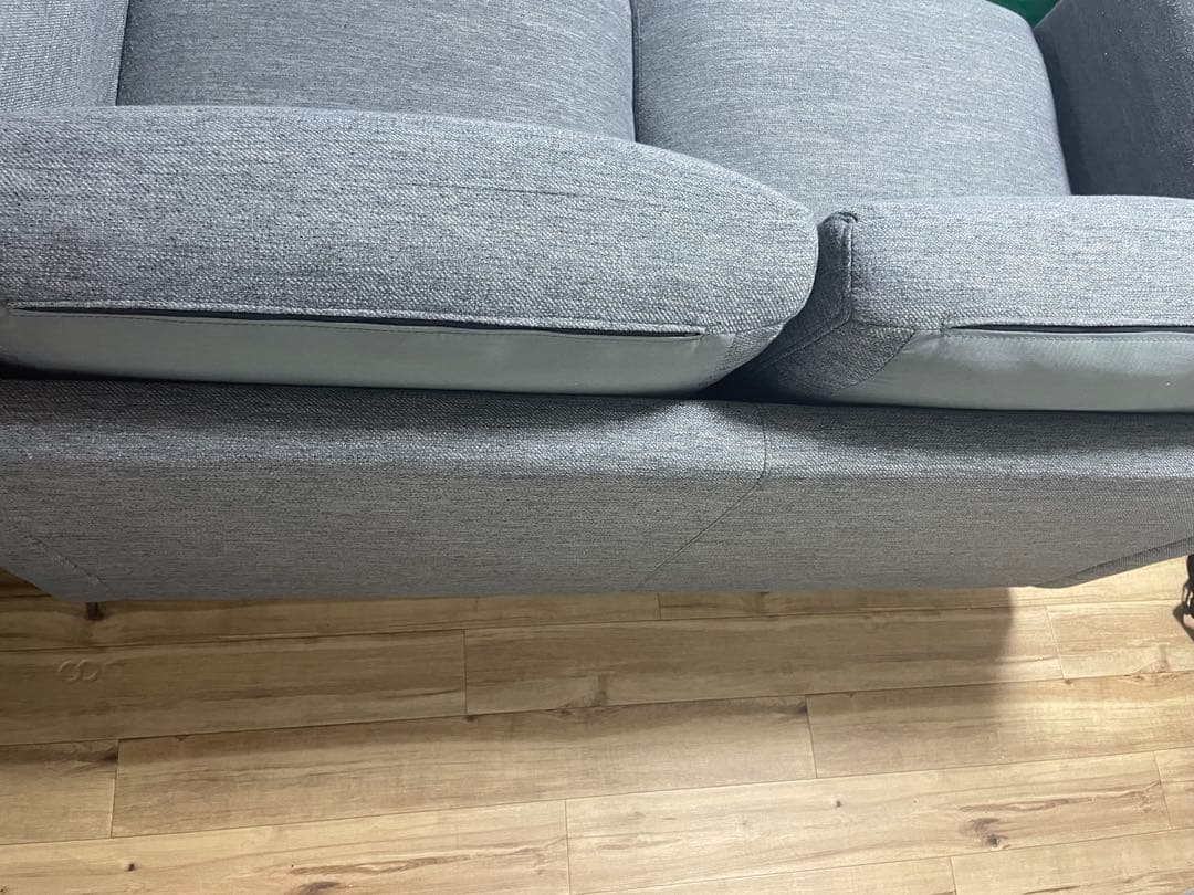 NITORIニトリの2人掛け用ファブリックソファー　グレー