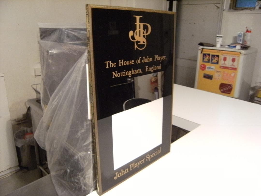 昭和レトロ 旧車 F1 タバコ ジョンプレイヤースペシャル JPS パブミラー