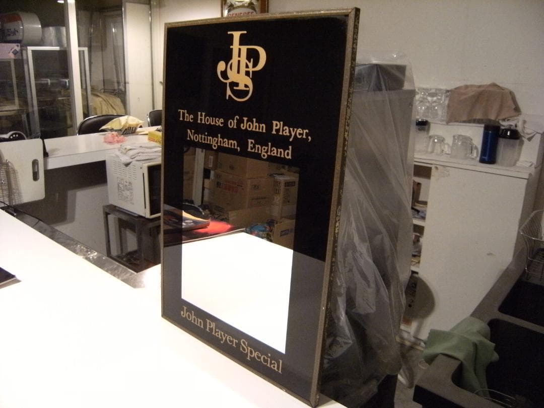 昭和レトロ 旧車 F1 タバコ ジョンプレイヤースペシャル JPS パブミラー