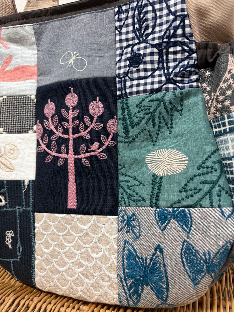 ミナペルホネン＊パッチギャザポケバッグ✂️ハンドメイド