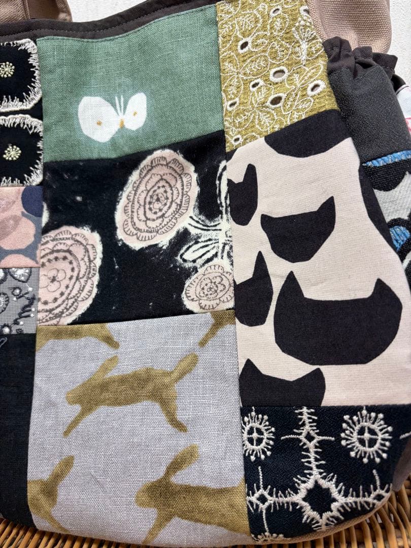 ミナペルホネン＊パッチギャザポケバッグ✂️ハンドメイド