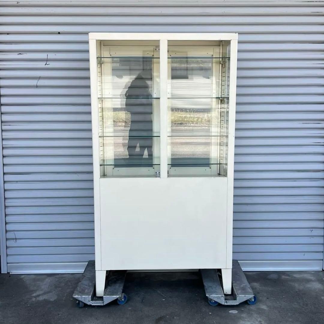 卒*す様 ケビント　ドクターキャビネット　ガラス棚　医療棚　ヴィンテージ　ケビン