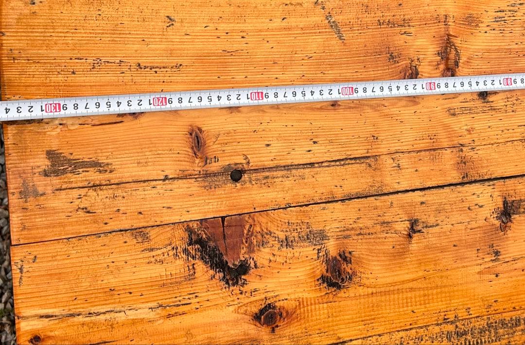 無垢材 什器　机　カントリー風テーブル 約130cm x 65cm