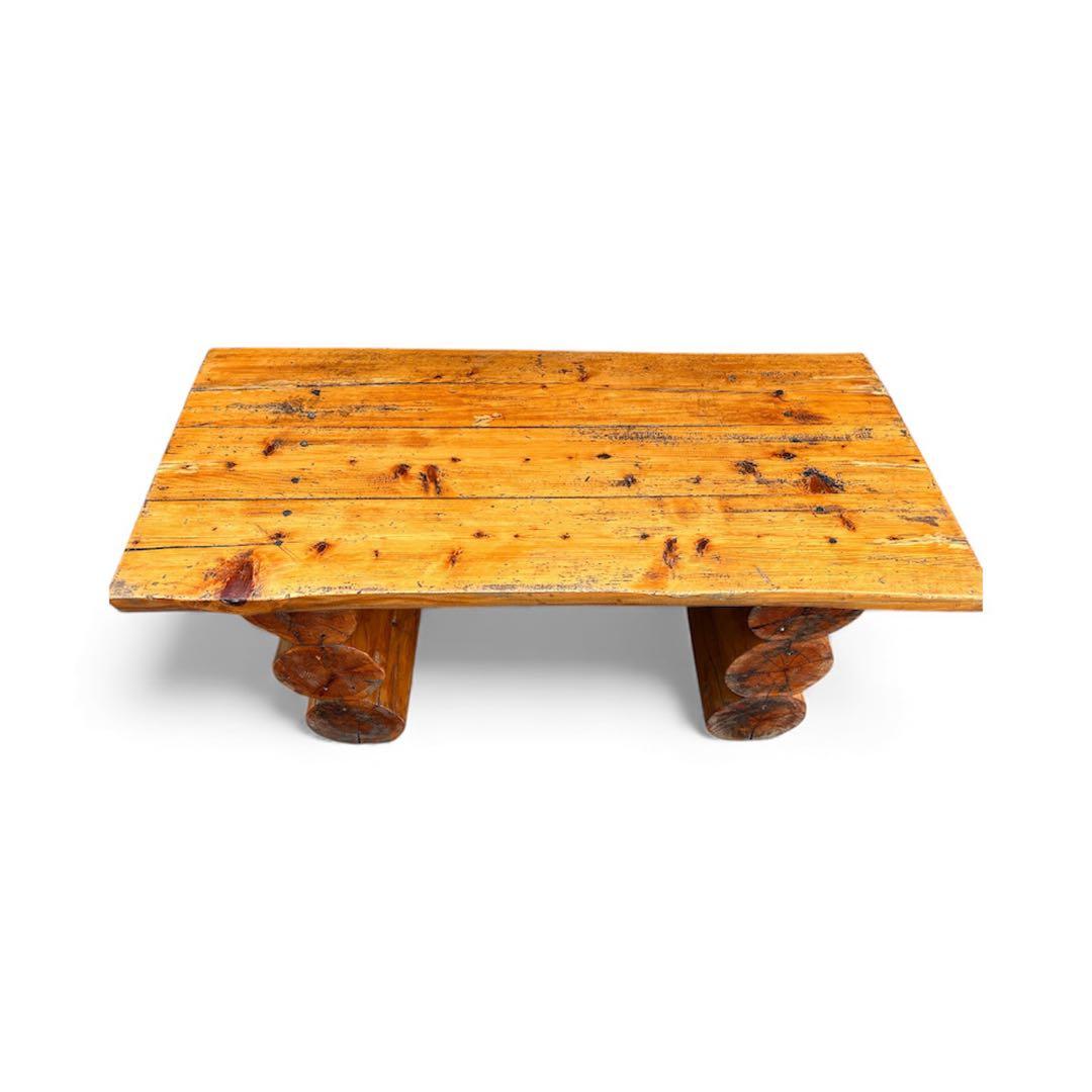 無垢材 什器　机　カントリー風テーブル 約130cm x 65cm