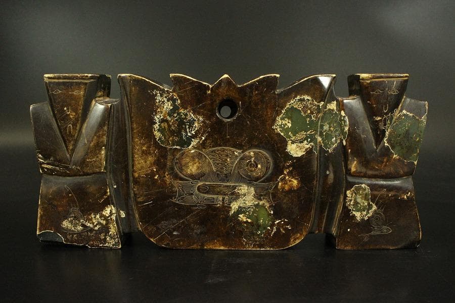 中国美術 玉石 刻 祭具 古代(A885)