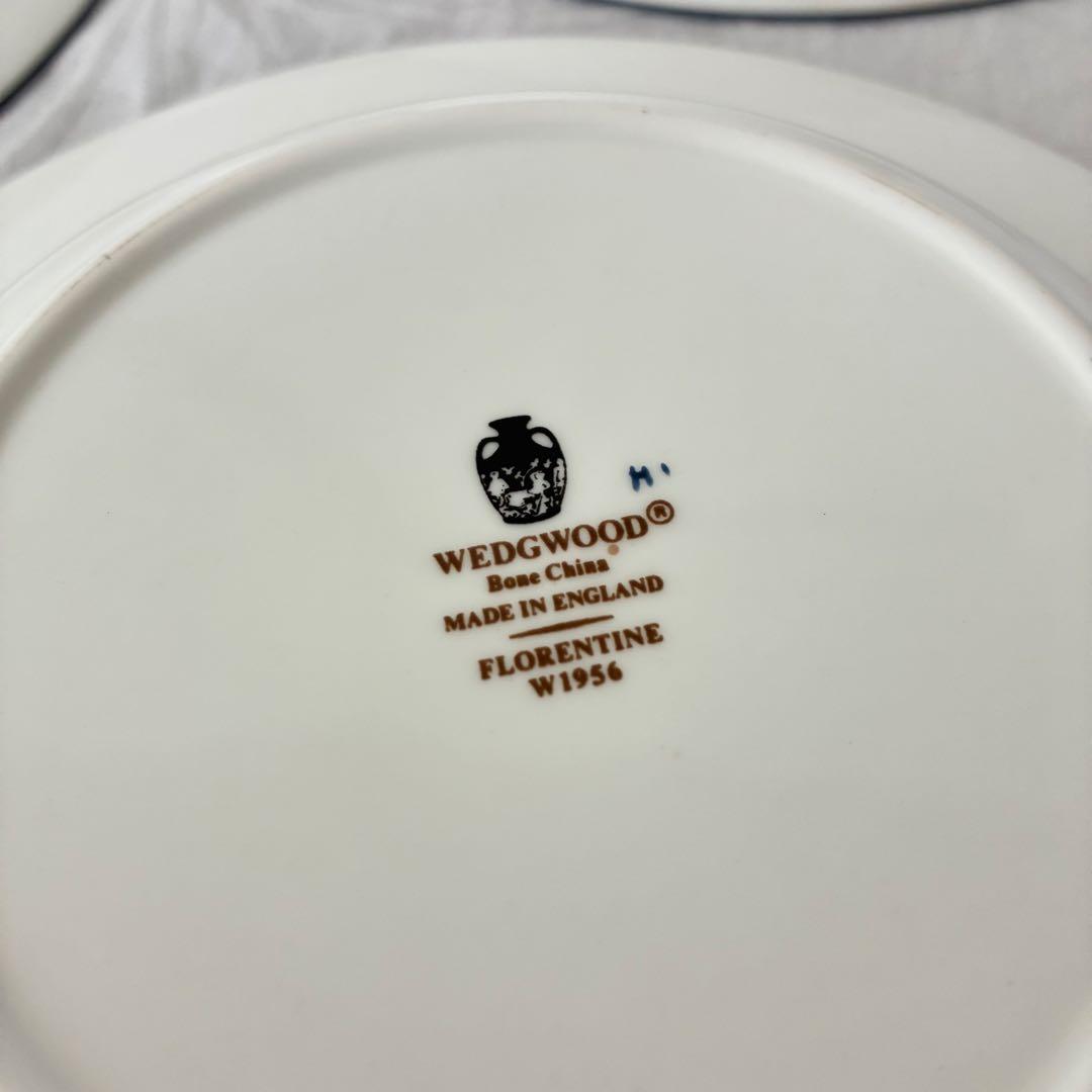 【】フロレンティーン　コバルト　スープ皿　6枚　20cm