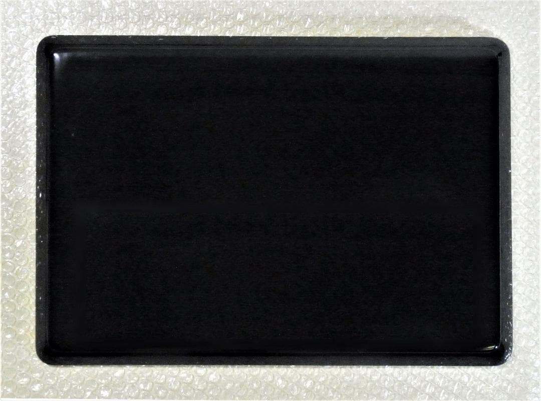 未使用】金装飾＜黒＞13.0 皿形長手盆 錦絵 木製本漆塗 白木屋