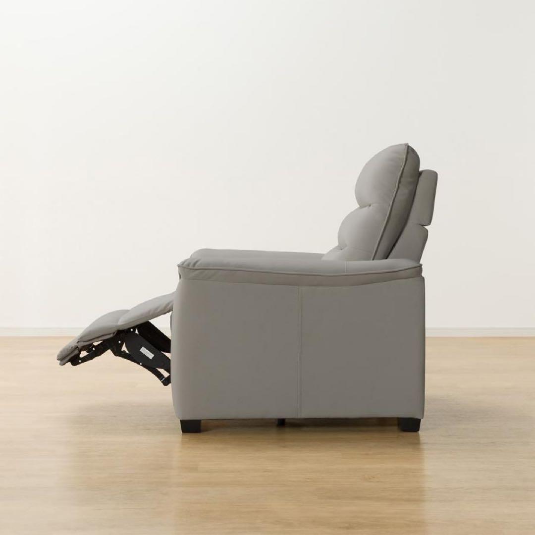 ニトリ　合成皮革 1人用電動リクライニングソファ(Nビリーバ3 Nシールド GY